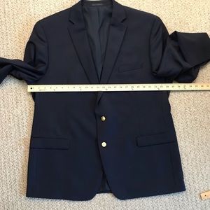 Sz 48L Lauren Ralph Lauren Navy Wool Blazer